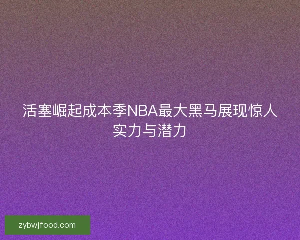 活塞崛起成本季NBA最大黑马展现惊人实力与潜力