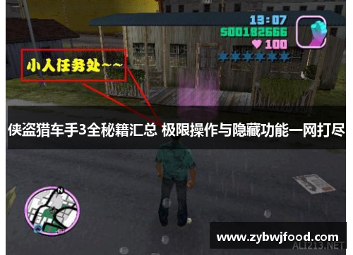 侠盗猎车手3全秘籍汇总 极限操作与隐藏功能一网打尽